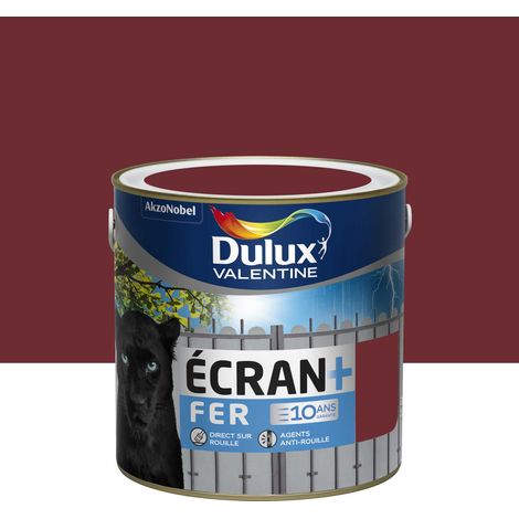 Peinture Ecran Fer Brillant 2l Rouge Basque - Dulux Valentine (1/3)