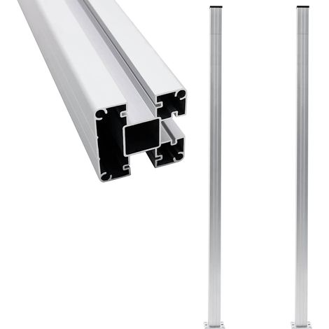 Poteaux de clôture 2 pcs Aluminium 185 cm (1/5)