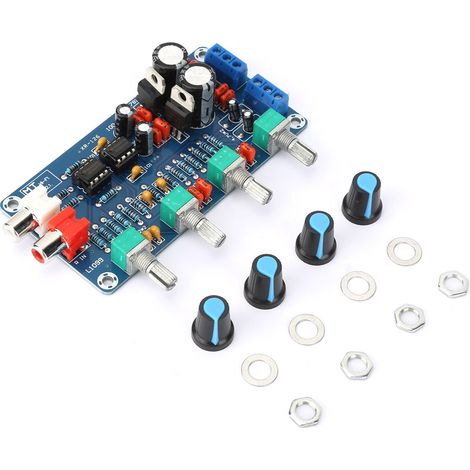 Préamplificateur de tonalité NE5532 XH-M164, carte 4 voies réglables, alimentation AC 15V, contrôle de graves/aigus/volume/balance, stéréo Hi-Fi. (1/5)