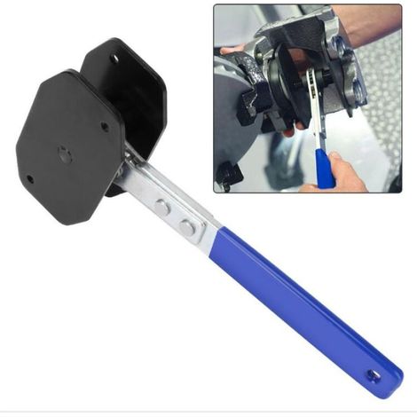 (Bleu)Outil Clé à Cliquet pour Piston de Frein, Clé De Frein Étrier Patin D'installation, Outil Presse à Main Accessoires pour La Réparation Voiture, Épandeur De Piston Rotatif à 360 Degrés (1/4)