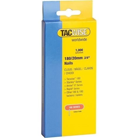 Tacwise 1066 18G 25mm Brad Nails Stainless Steel 1000 Pack - 181ELS 191 DGN50V