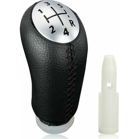 Pommeau de Levier de Vitesse Manuel en Cuir Noir pour Renault Clio III 2005-09, Megane 2 Laguna 2003-09 - Style et Confort pour votre Voiture (1/5)