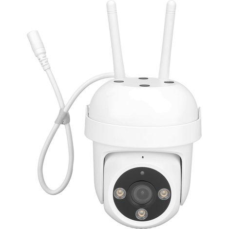 Caméra de sécurité Wi-Fi sans fil 3MP, interphone bidirectionnel, suivi intelligent, alarme et enregistrement IP66, prise UE 100-240 V (1/5)