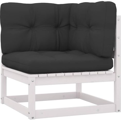 Canapé d'angle de jardin Canapé relax - Banc de jardin coussins anthracite Bois de pin massif BV379390 - BonneVie (1/5)