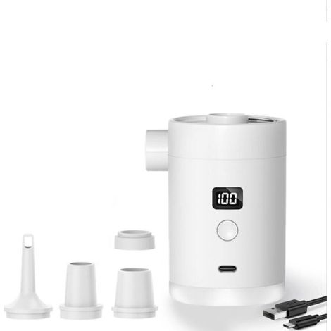 Pompe À Air Électrique avec Batterie : Batterie Rechargeable 4000mAh Gonflage Et Dégonflage Léger Ultra Rapide Mini Pompe À Air Électrique Portable avec Lampe De Camping pour Matelas Gonflable (1/5)