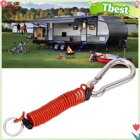 Tbest Câble de remorque détachable Câble de Frein de Remorque Détachable en Acier Inoxydable pour Camping-car, moto remorquage (1/5)