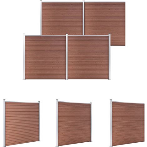 The Living Store -  Gartenzaun WPC 699x186 cm Braun (1/5)