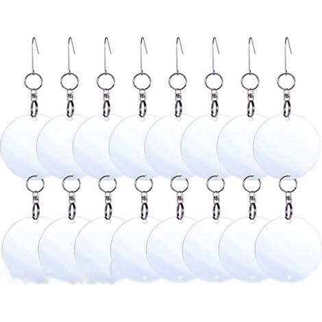 Set of 8 Anti-Oiseaux Suspendus disques,Disques répulsifs pour Oiseaux,Disques repulsif,Répulsif Oiseaux,Disques Anti-Oiseaux,Répulsifs Anti-Oiseaux,pour Éloigner Pigeons,Oiseaux (Disques Ronds)