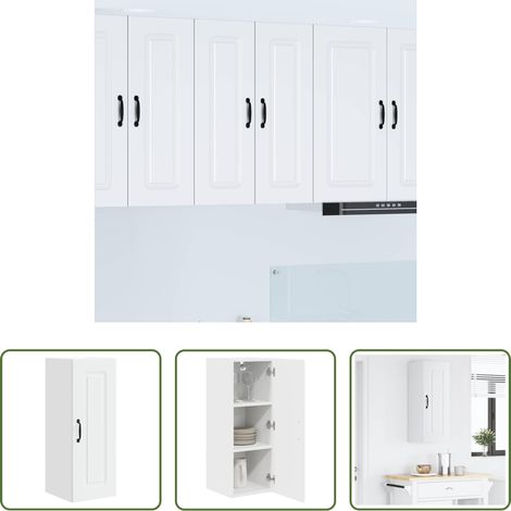 Küchenwandschrank - Küchenschrank Kalmar Weiß 30 x 31 x 80 cm Holzwerkstoff (1/5)