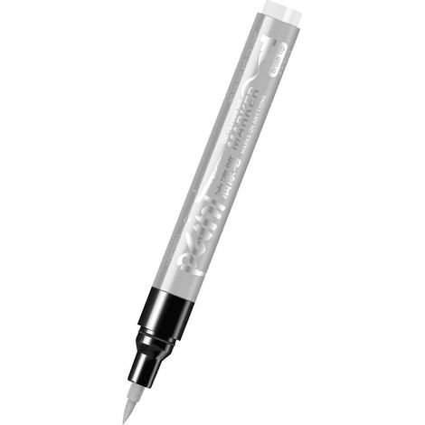 Stylo de retouche coloré pour pierres tombales, idéal pour raviver les inscriptions effacées. Peinture à l'huile résistante aux intempéries, couleur argent. (1/5)