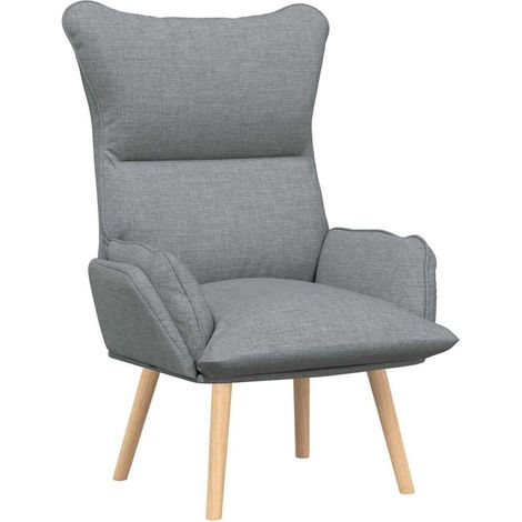 Fauteuil relax Fauteuil Gris clair 69 x 74 x 93 cm Tissu et Contreplaqué (1/5)