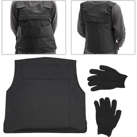Reißfeste Schutzkleidung, die einer kinetischen Aufprallkraft von 24 Joule standhält, mit Handschuhen und Aufbewahrungstasche.