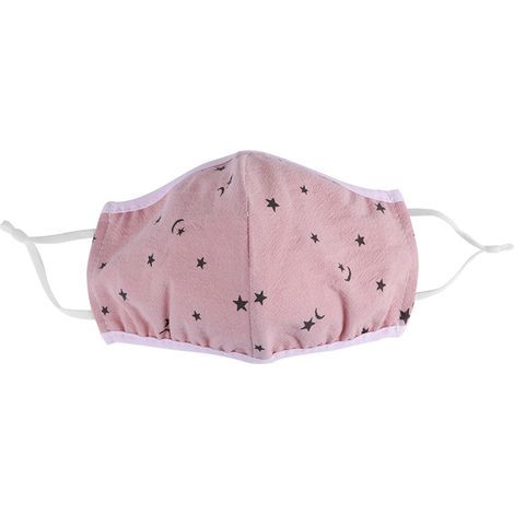 4er-Packung Unisex-Mundschutz für Erwachsene, atmungsaktiv, staubdicht, waschbar, dunkelrosa (1/5)