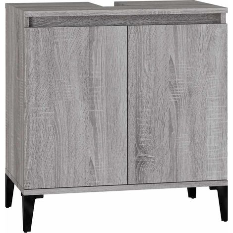 Maison Exclusive - Waschbeckenunterschrank Grau Sonoma 58x33x60 c