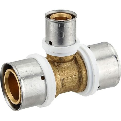 Pressfitting-T-Stück - Mittelabgang reduziert - 32 x 3,0 - 20 x 2,0 - 32 x 3,0 mm für MV-Rohr