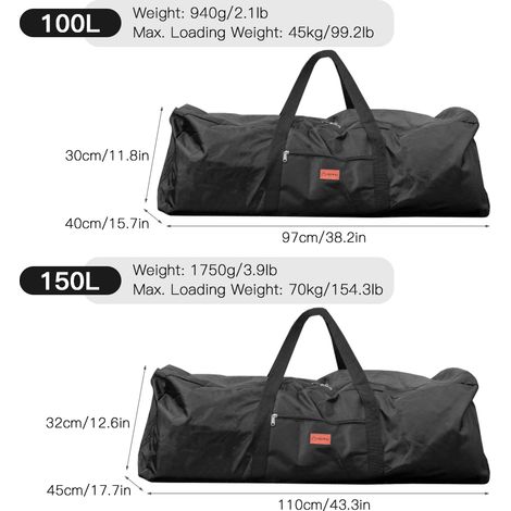 Sac de transport étanche 100L/150L, rangement d'outils de Camping pour chaise pliante, Table, bureau, randonnée en plein air, pique-nique (1/5)