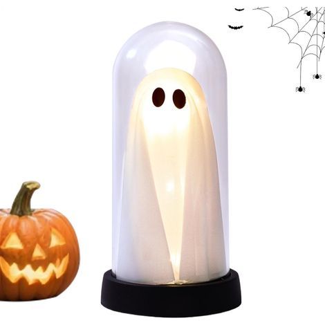Décoration d'Halloween fantôme, éclairage gothique effrayant pour fêtes, fantôme lumineux extérieur pour table à manger intérieure (1/5)