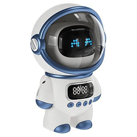 L'astronaute Haut-parleur AI Intelligent Voice Bluetooth Haut-parleur Horloge Réveil Petite Veilleuse D'anniversaire Décor pour la Maison Fête Bureau en Plein Air (1/5)