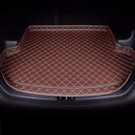 Cuir Tapis Coffre Voiture pour BMW 3 Series 2012-2019 [F31] [Touring], Cuir Protection Tapis AntidéRapant Imperméable Intérieur Accessoires,F/Coffee (1/5)