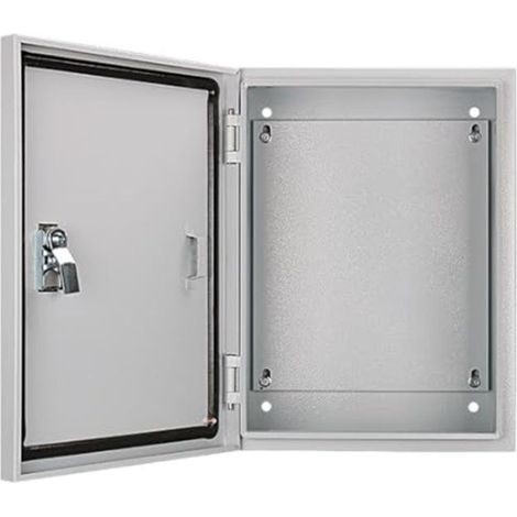 Boîtier en acier au carbone,300x400x200mm,coffret armoire électrique,IP66 étanche et anti poussière,boîte de jonction électrique extérieure intérieure (1/5)