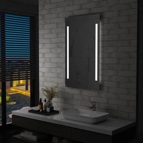 Miroir mural à LED pour salle de bains 60x100 cm vidaXL (1/5)