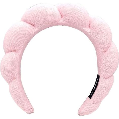 Bandeau de spa pour se laver le visage, bandeau en serviette éponge, bandeau de yoga, bandeau éponge rose (1/5)
