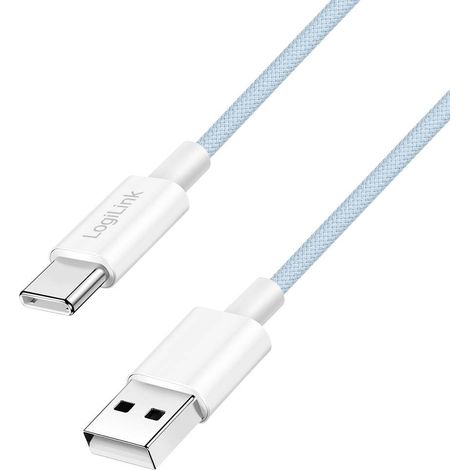 LogiLink Câble USB-C USB 2.0 USB-A mâle, USB-C® mâle 0.5 m bleu CU0329 (1/3)