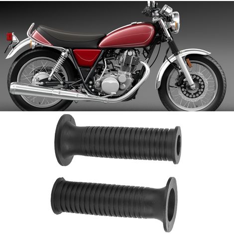 1 paire de poignées de guidon universelles noires 25/28 mm (1 pouce) pour moto (1/4)