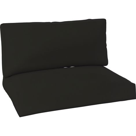 Pallet Cushion Set, Two Piece Seat and Back, 120 x 80 x 20 cm, Black (1/5)