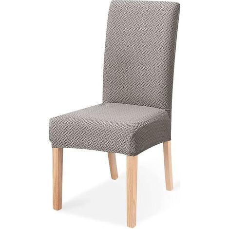 (gris)housse De Chaise Extensible Housse Chaise Salle A Manger Couverture De Chaise Lastique Revtement De Chaise Pour Maison Htel Mariage Restaura (1/5)