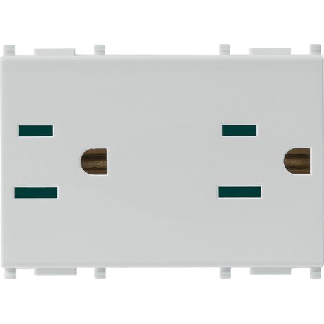 VIMAR - 14243.SL Zwei SICURY2P+T 15A USA+SASO Silbersteckdosen