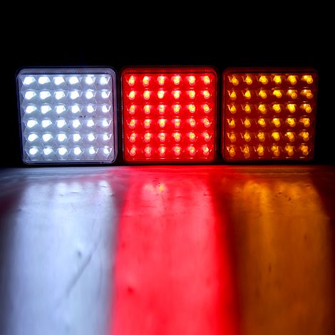 Lot de 2 feux arrière pour voiture ou camion, 60 LED haute luminosité, étanches IP67 (1/5)