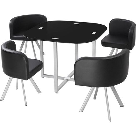 Table et chaises Mosaic 90 Noir