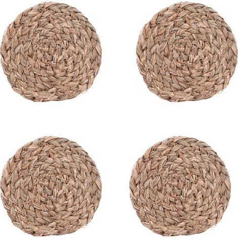 Table Passion - Set de 4 dessous de verre jonc de mer 11 cm