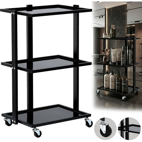 Carrello Calis XL, tavolo da parrucchiere, tavolo cosmetico per salone su ruote (1/5)
