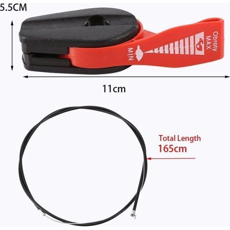 Cable de acelerador universal de 65 pulgadas para cortacéspedes – Kit de repuesto para el mango – Compatible con los modelos más comunes (1/3)