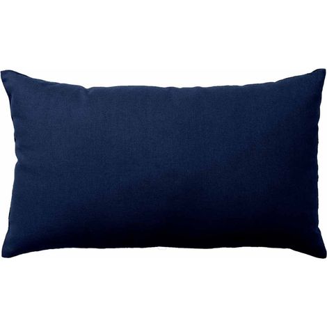Coussin Déco Uni "Panama" 30x50cm Bleu Marine