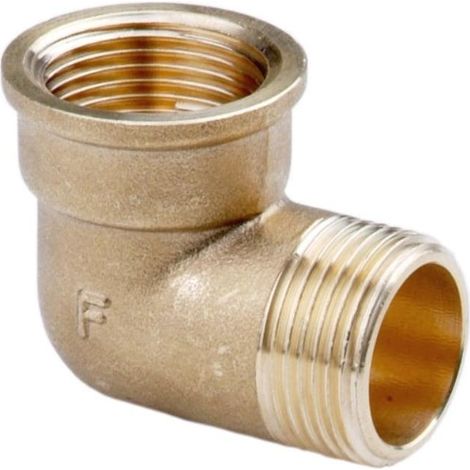 Ferro Raccord coudé en laiton couleur chrome durable (1/2)