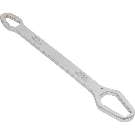 Chiave autoserrante a doppia estremità – 8-22 mm – regolabile – antiruggine – argento – riparazione auto