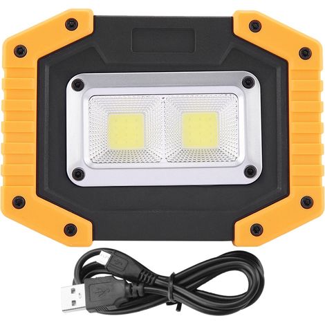 Projecteur COB, lampe de signalisation LED rechargeable par USB, adaptée aux urgences de camping en extérieur (billes rondes) (1/5)