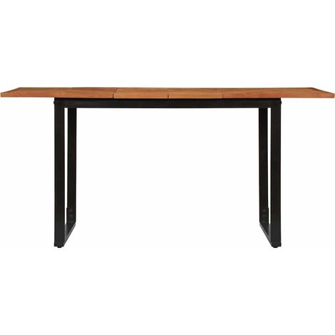 Table à manger 160x80x75 cm bois massif d'acacia CFW391752 (1/5)