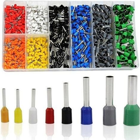 royaluxe -1200 PCS Embouts (0.25-6mm²) Connect à Sertir pour Embouts de Fil VFENG Connect de Ligne de Terminal Ensemble des Embouts avec Etui (1/5)