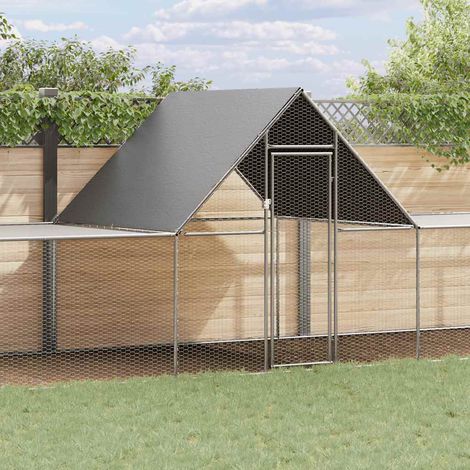 Poulailler 10x2x2 m en acier galvanisé (1/5)