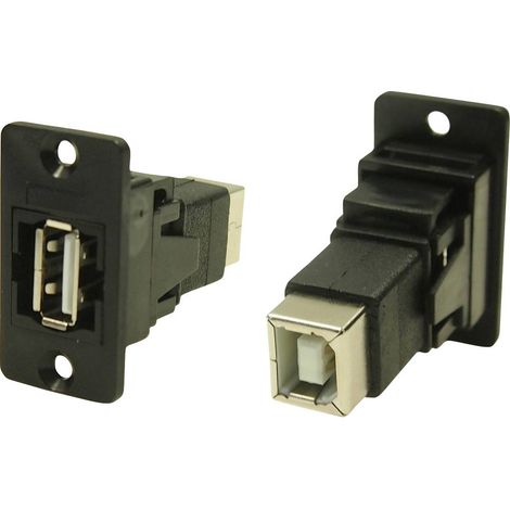 Adaptateur/prolongateur, embase femelle Port USB type A - port USB type B CP30609N Cliff Contenu: 1 pc(s) (1/2)
