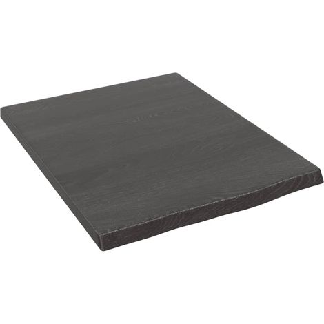 Étagère murale gris foncé 40x50x2 bois chêne massif traité (1/4)