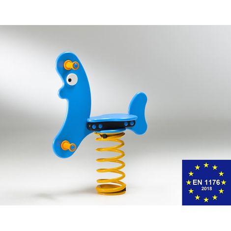 Banana Blu a Molla in Polietilene per Parco Giochi per Bambini Con Molla Filo 17,5 mm e Staffa OMEGA- ITALFROM (1/3)