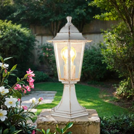 Lampe d'allée Anthracite Rustique E27 Aluminium PAIRS