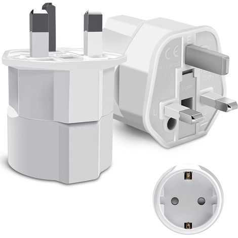 Adaptateur Prise Universelle, Adaptateur Type G, Adaptateur Voyage Prise Anglaise au France, pour Irlande, Angleterre, Ecosse, Dubaï, Maldives - 【2 Pièces】 (1/5)