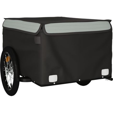 Remorque chariot transport de vélo 45 kg fer gris (1/5)