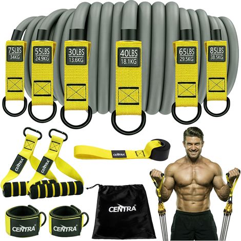 Resistance Bands Set with Handle Latex Home Crossfit Yoga Tube Strength Training (1/5)